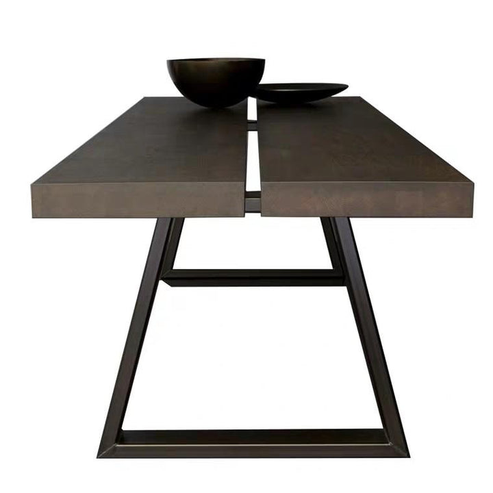 DOME Industrial Solid Wood Dining Table