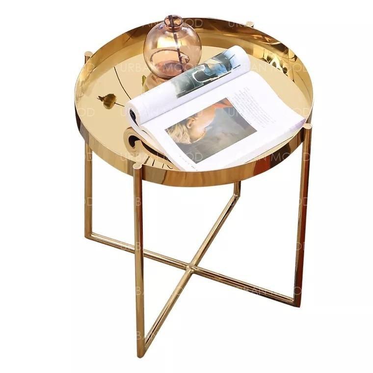 DORIS Chrome Gold Side Table