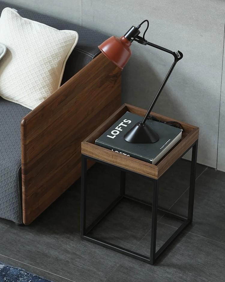 DRAKE Rustic Dark Walnut Side Table