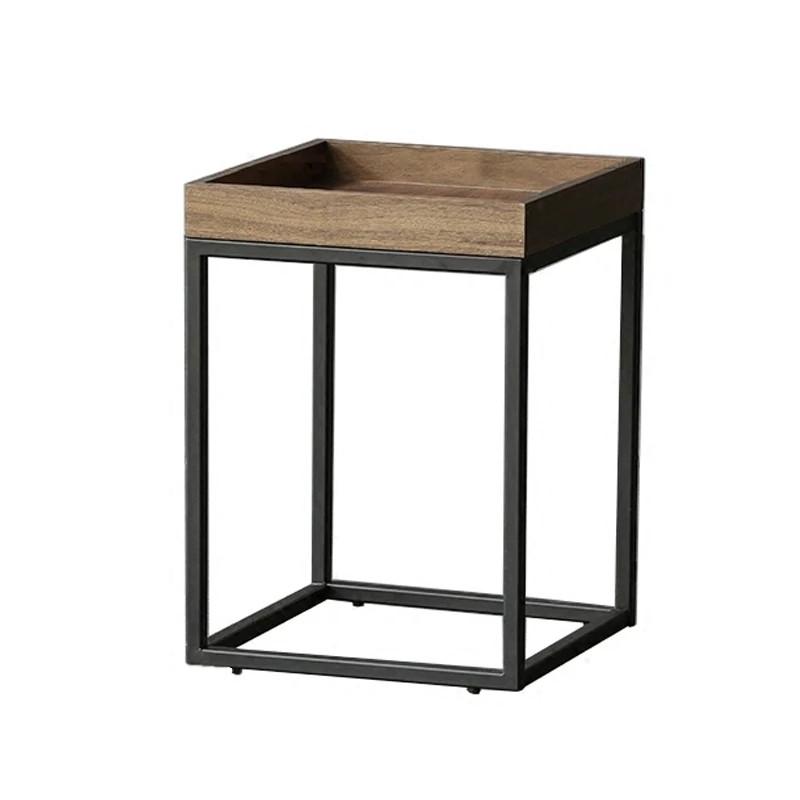 DRAKE Rustic Dark Walnut Side Table