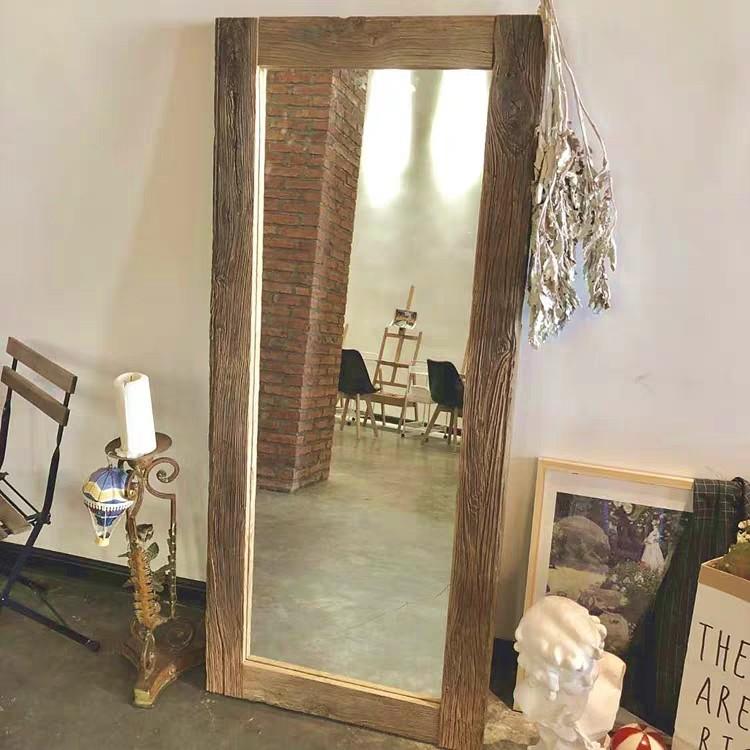 DREE Rustic Solid Wood Standing Mirror