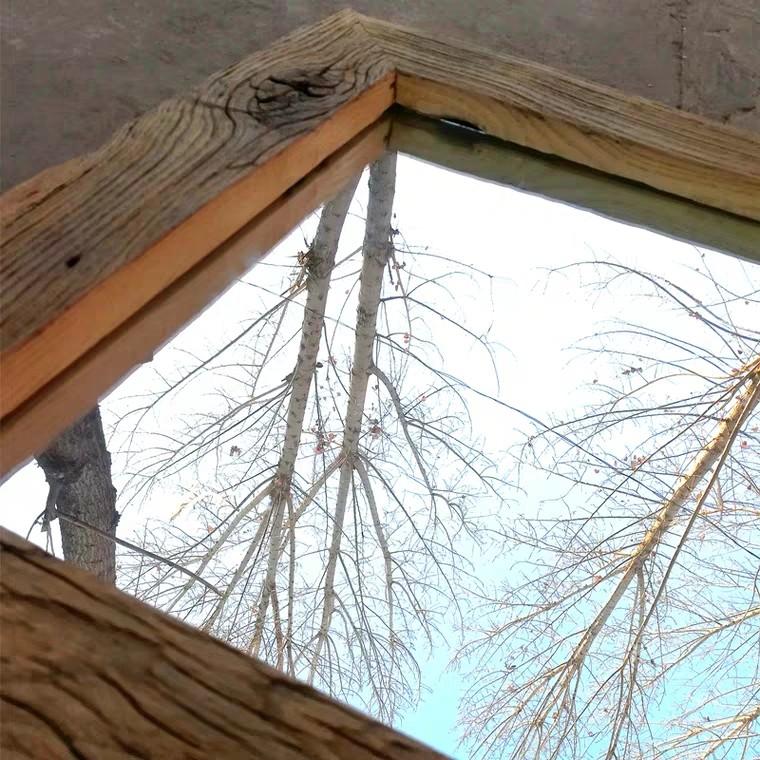 DREE Rustic Solid Wood Standing Mirror
