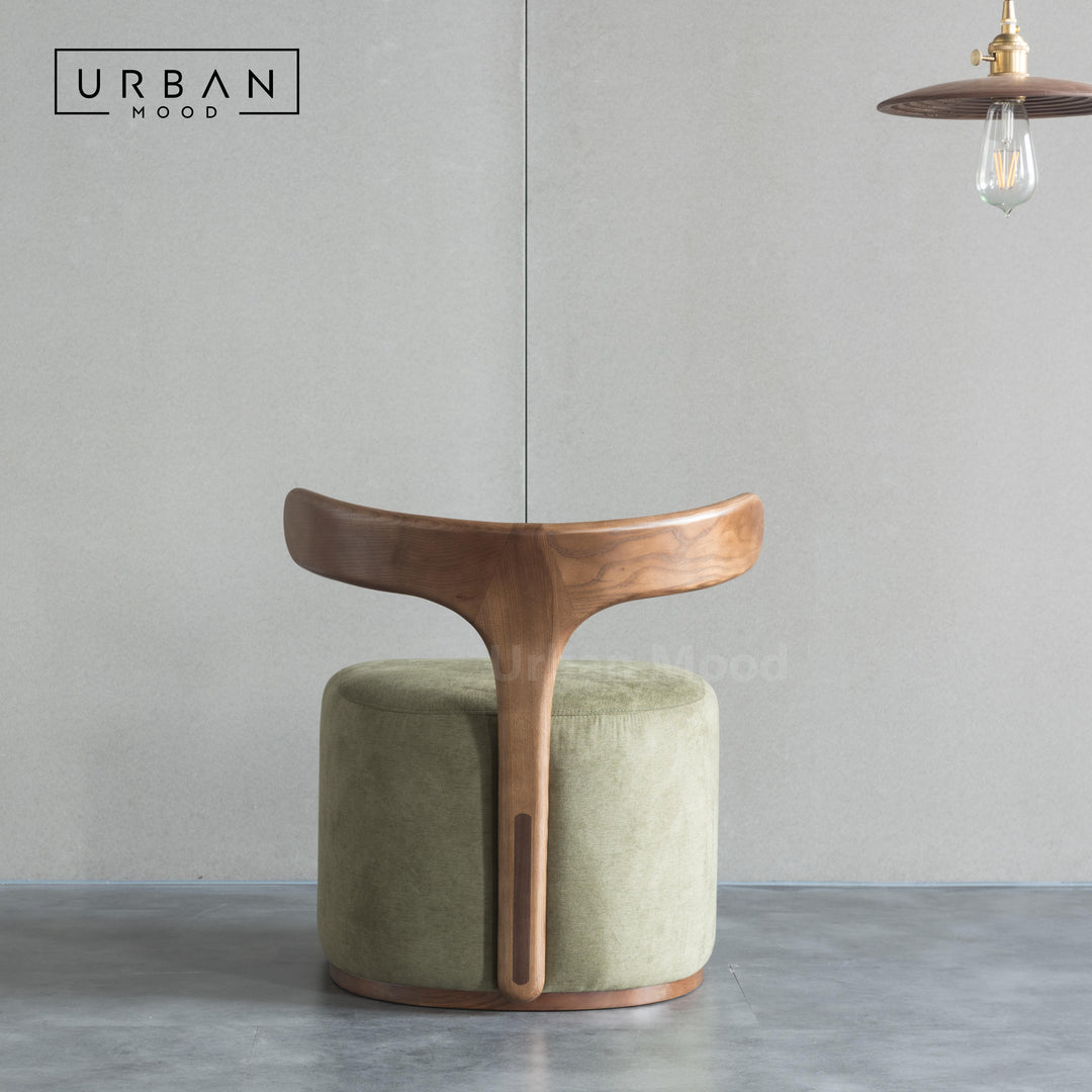 Premium | CUBO Solid Wood Fabric Stool