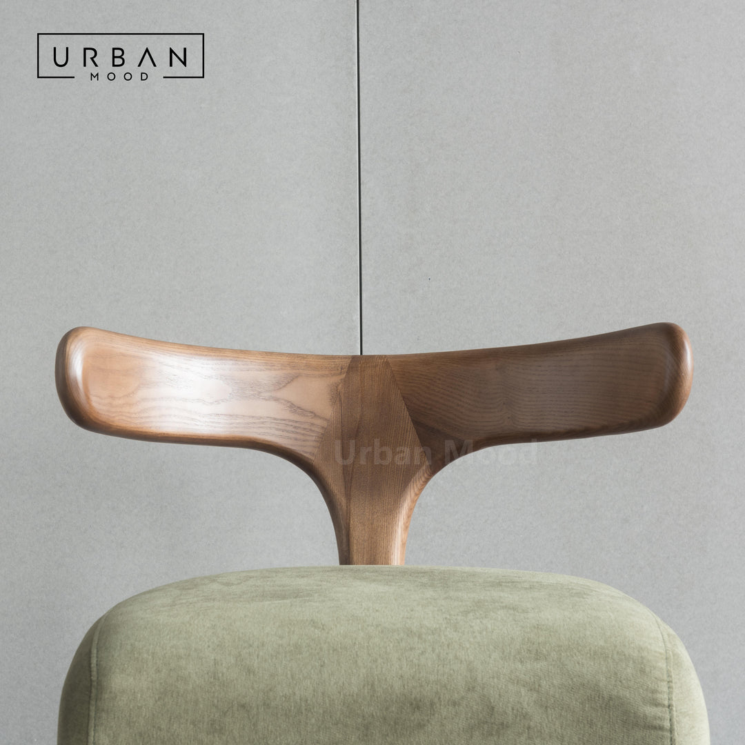 Premium | CUBO Solid Wood Fabric Stool