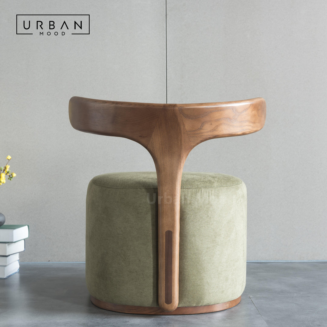 Premium | CUBO Solid Wood Fabric Stool