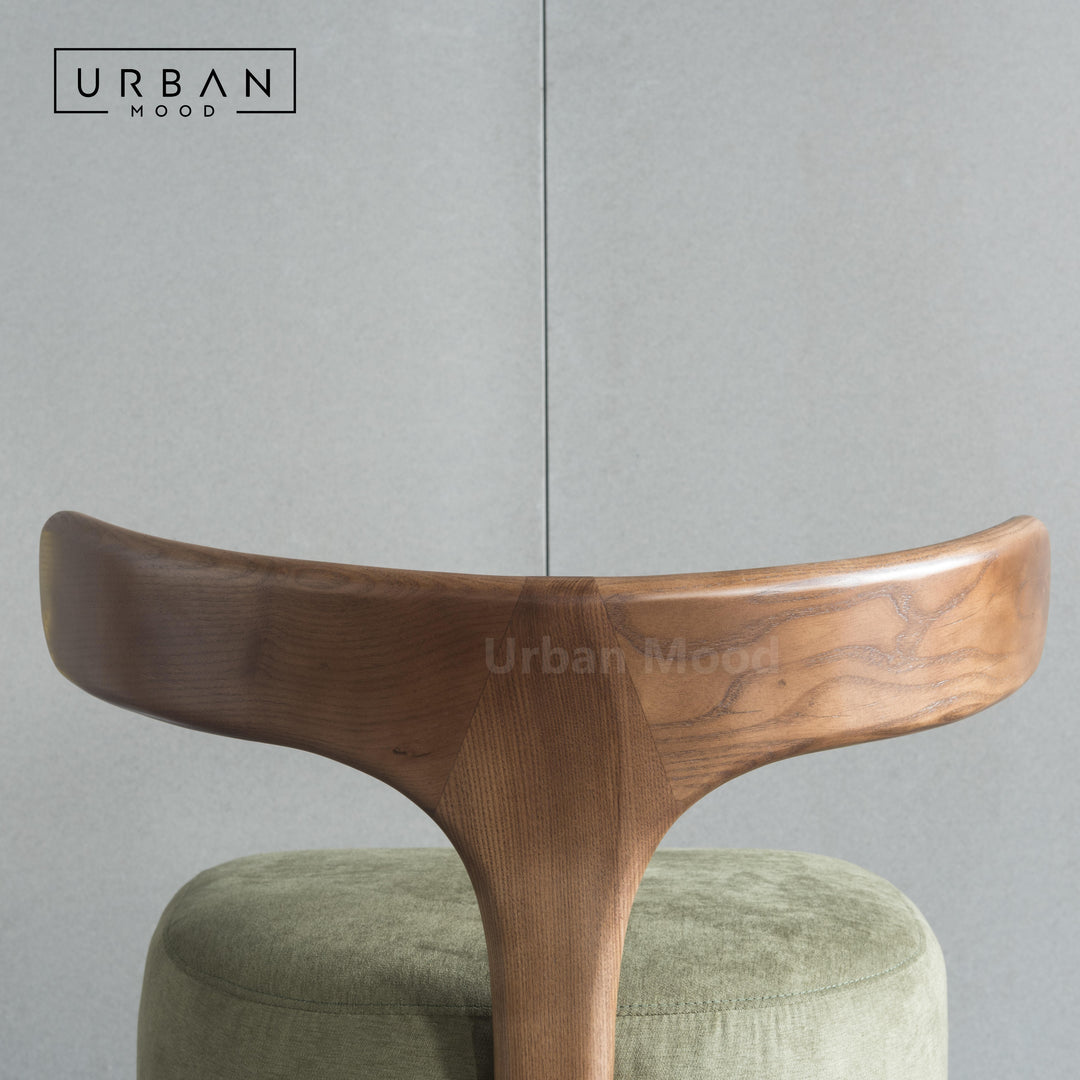 Premium | CUBO Solid Wood Fabric Stool