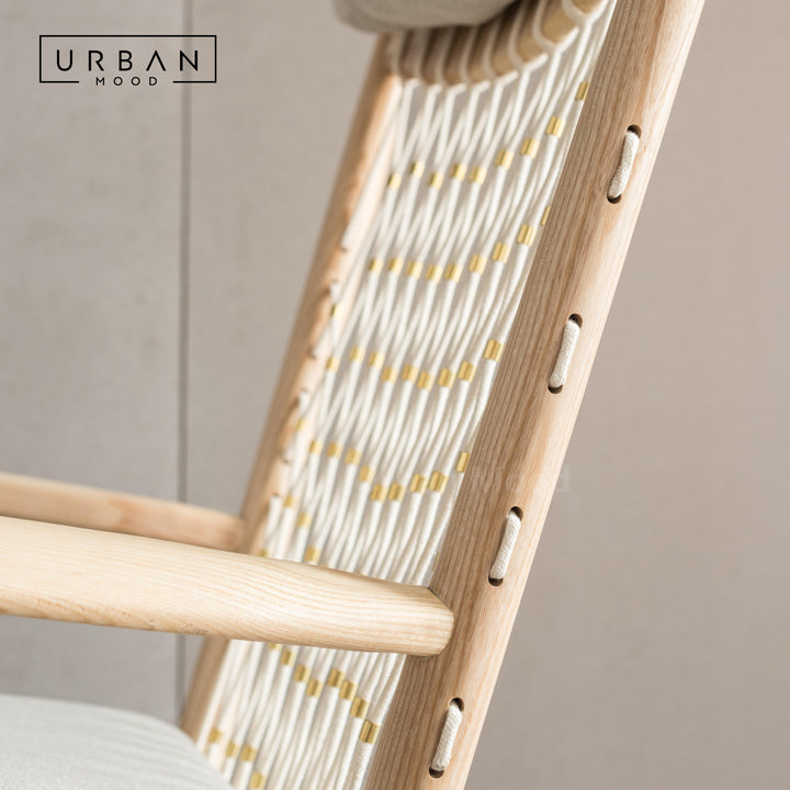 Premium | FALFORD Solid Wood Fabric Rocking Chair