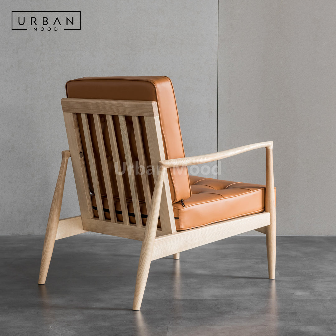 Premium | LUXEM Solid Wood Leather Chair and Sofa