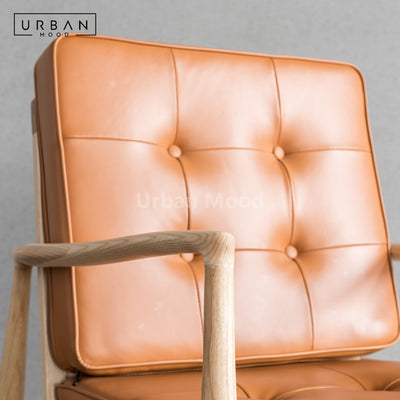 Premium | LUXEM Solid Wood Leather Chair and Sofa