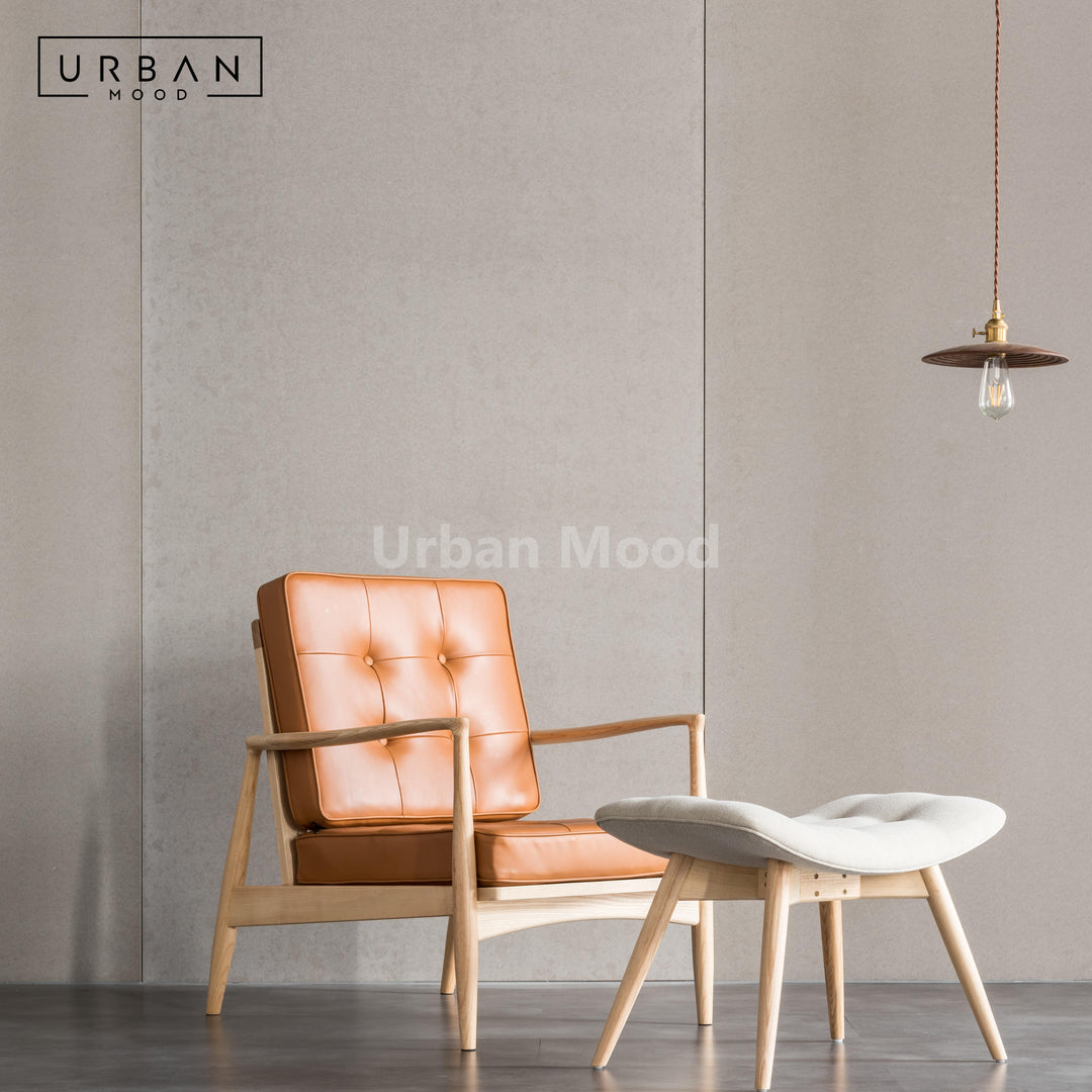 Premium | LUXEM Solid Wood Leather Chair and Sofa