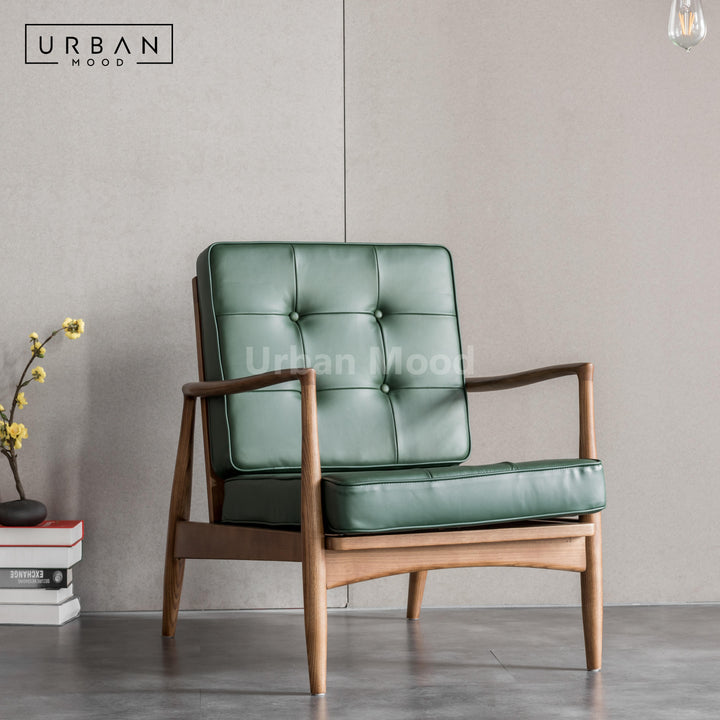 Premium | LUXEM Solid Wood Leather Chair and Sofa