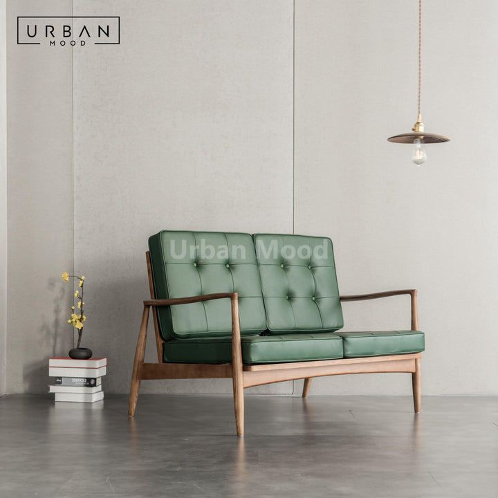 Premium | LUXEM Solid Wood Leather Chair and Sofa