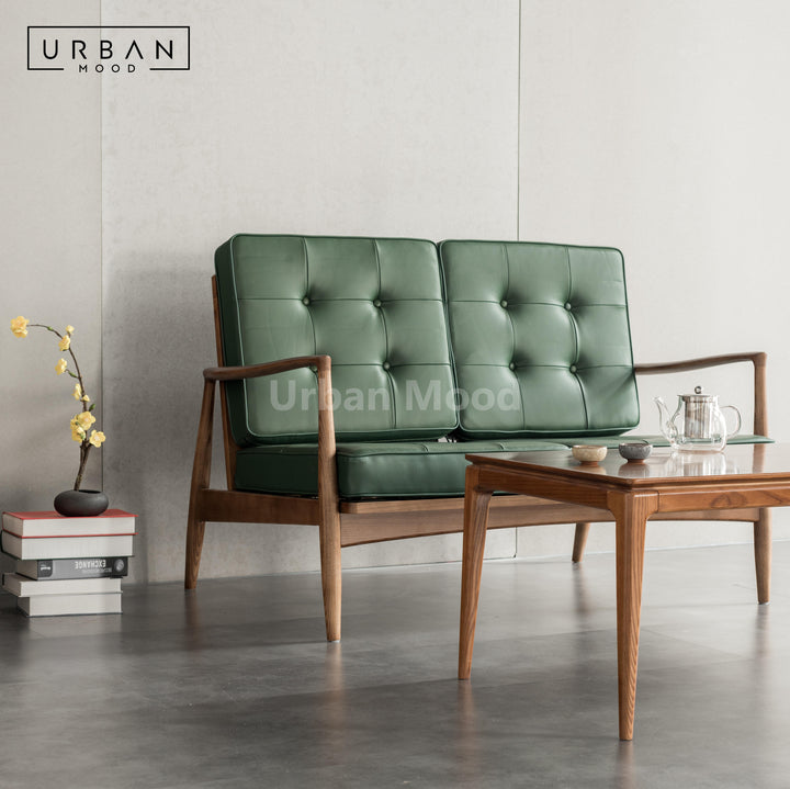 Premium | LUXEM Solid Wood Leather Chair and Sofa