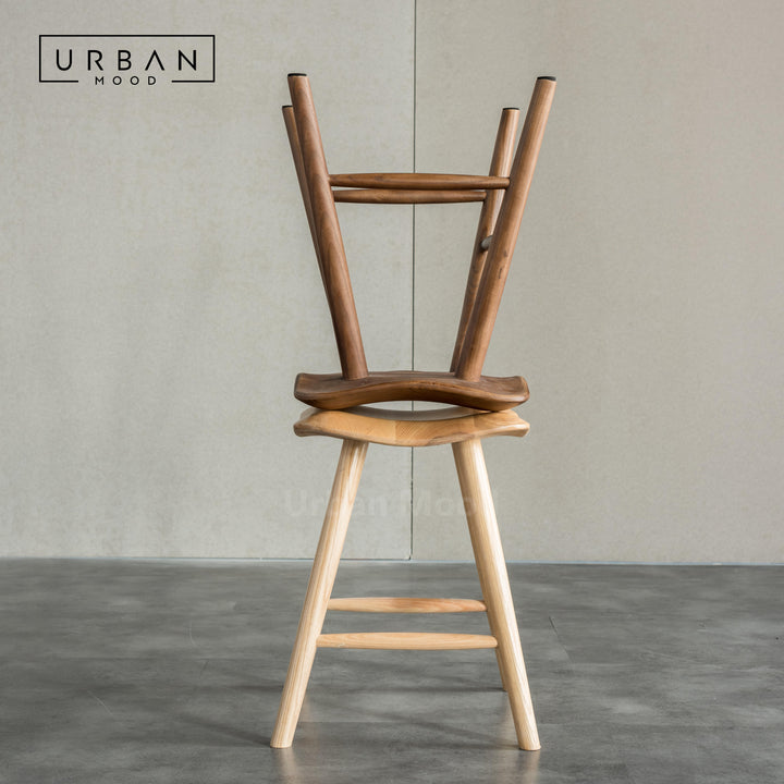 Premium | TRAPEZE Solid Wood Stool