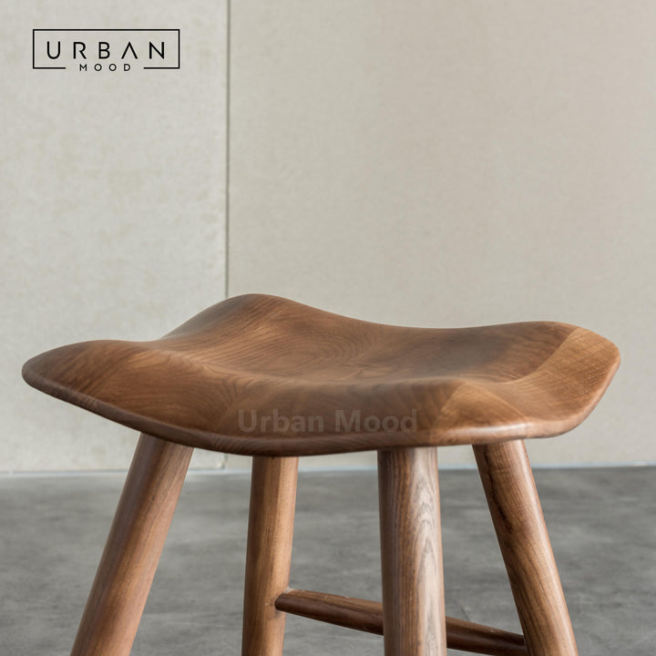 Premium | TRAPEZE Solid Wood Stool