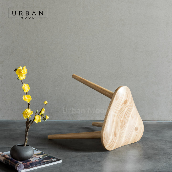 Premium | TRAPEZE Solid Wood Stool