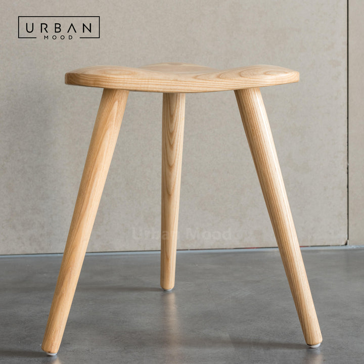 Premium | TRAPEZE Solid Wood Stool