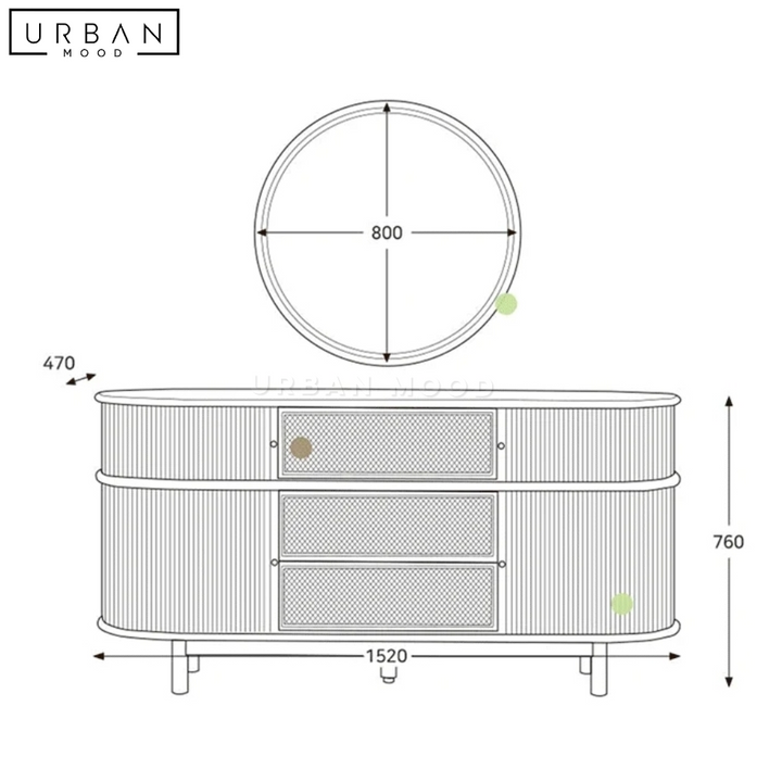 DEMO Japandi Solid Wood Sideboard