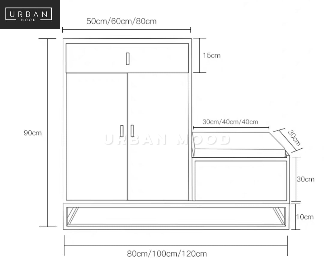 DIVIAN Modern Shoe Cabinet Bench