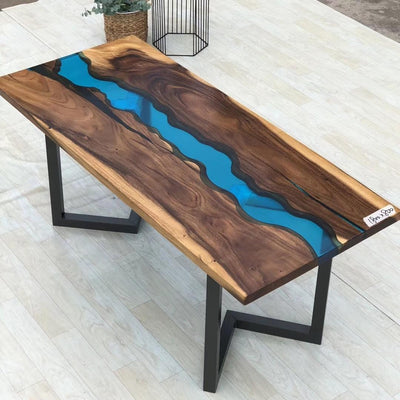 ELIX Solid Suar Wood Epoxy River Table