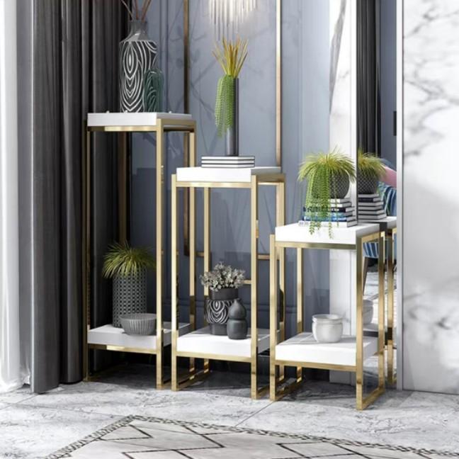 ELOISE Modern Chrome Gold Display Stand