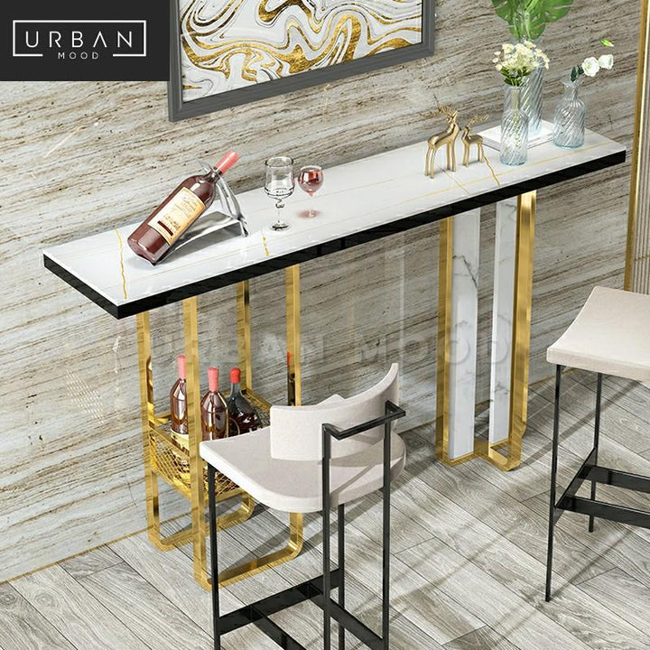 ELYX Modern Marble Bar Table