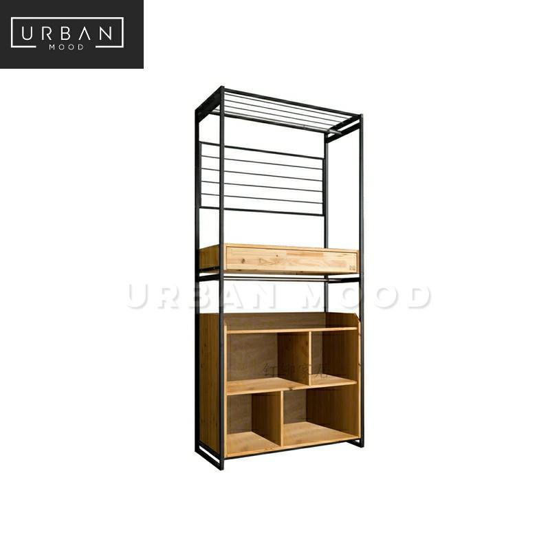 ENRICO Industrial Solid Wood Utility Shelf