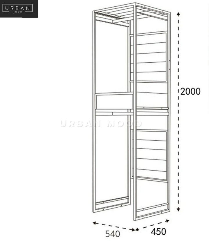 ENRICO Industrial Solid Wood Utility Shelf