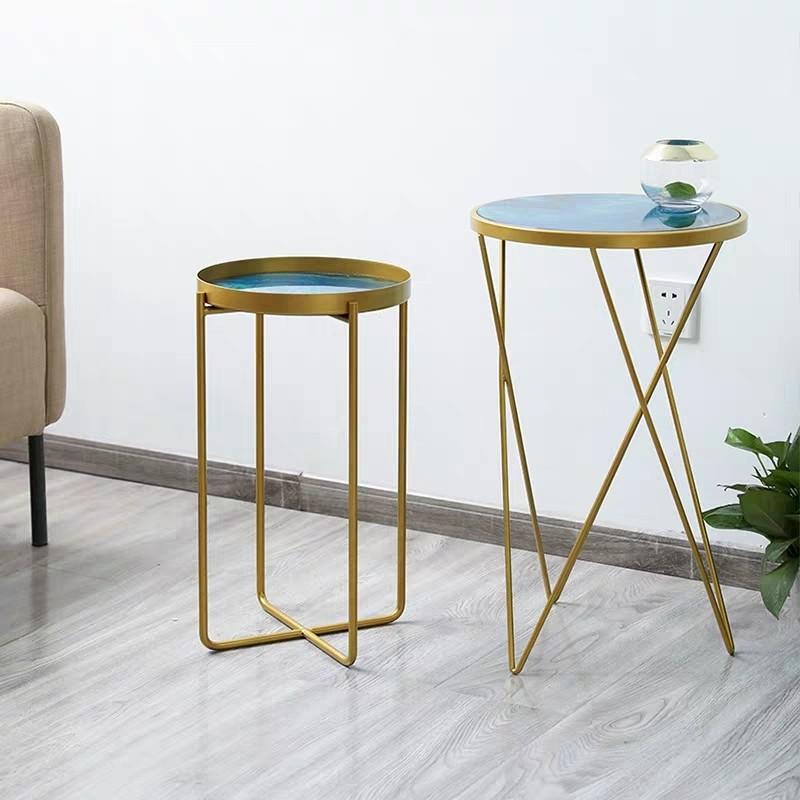 ERIE Epoxy River Gold Side Table