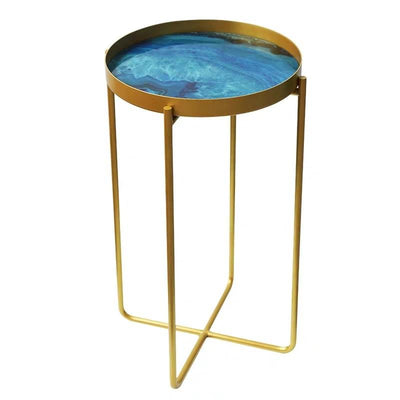 ERIE Epoxy River Gold Side Table
