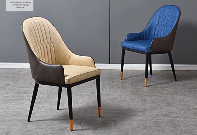 EUDORA Modern Leather Dining Chair