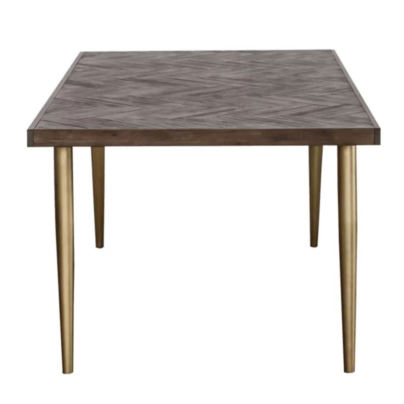 ELODIA Herringbone Solid Wood Dining Table