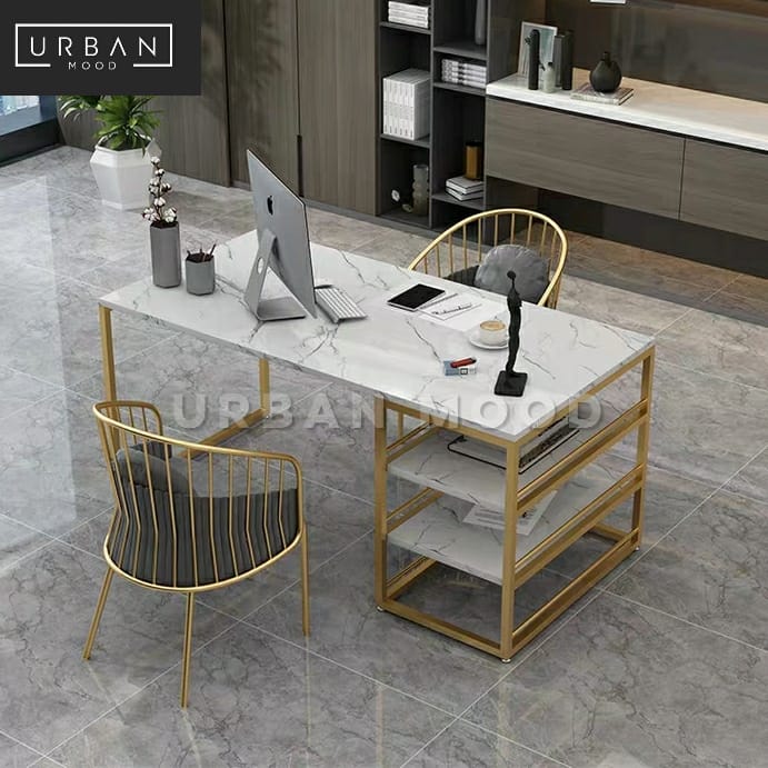 ELVIRA Modern Marble Study Table