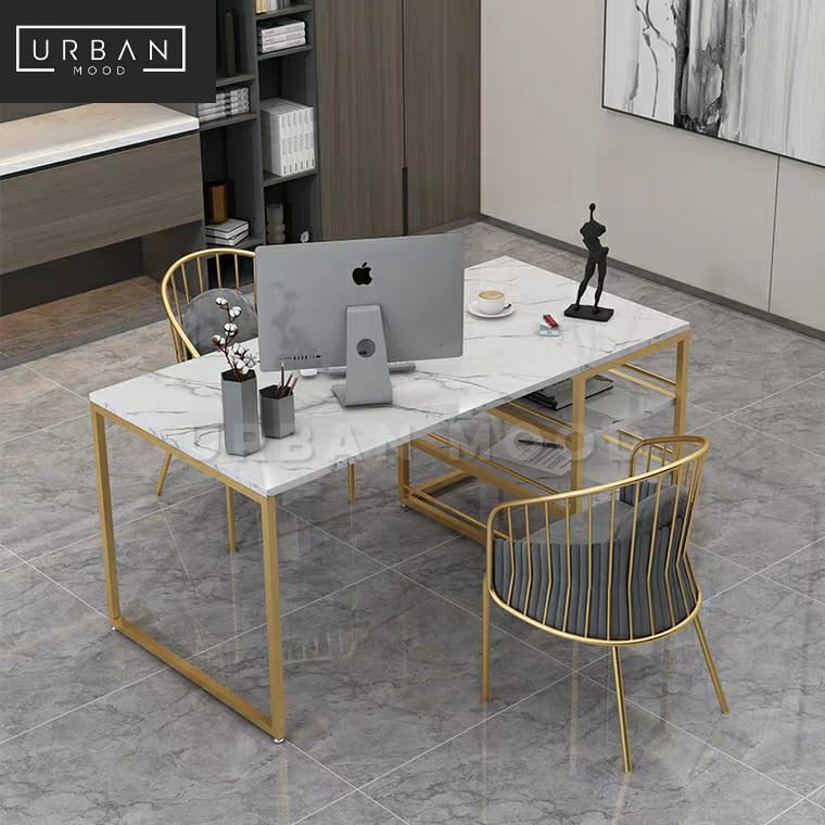 ELVIRA Modern Marble Study Table