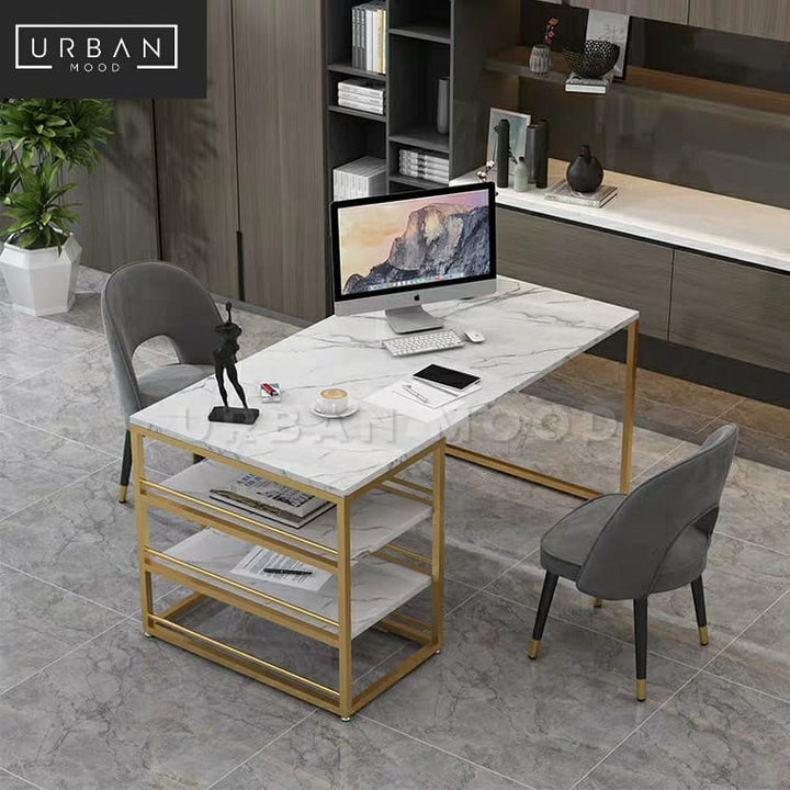 ELVIRA Modern Marble Study Table