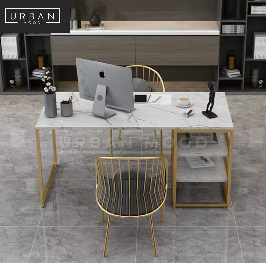 ELVIRA Modern Marble Study Table