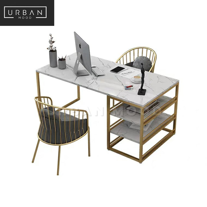 ELVIRA Modern Marble Study Table