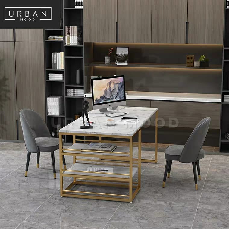 ELVIRA Modern Marble Study Table