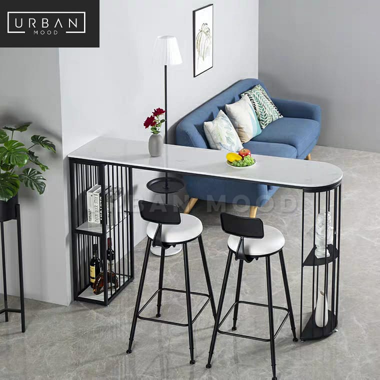 ELYSE Modern Marble Bar Table