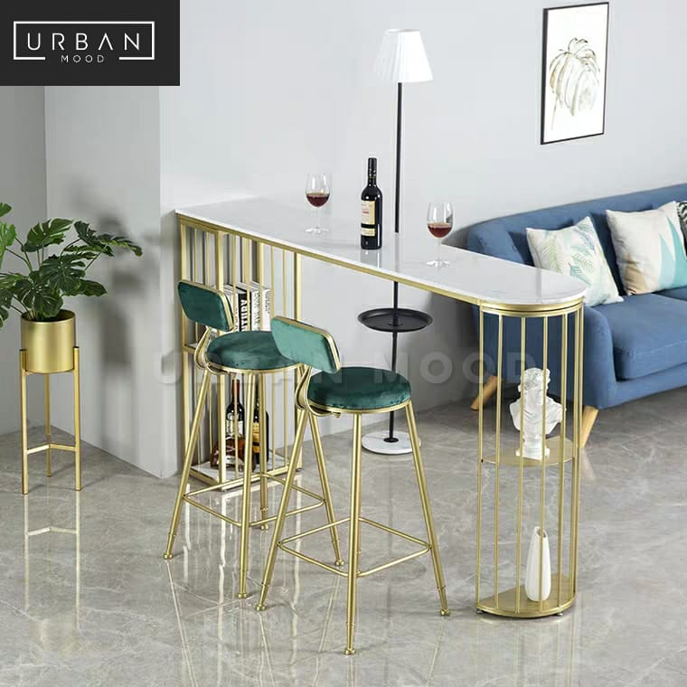 ELYSE Modern Marble Bar Table