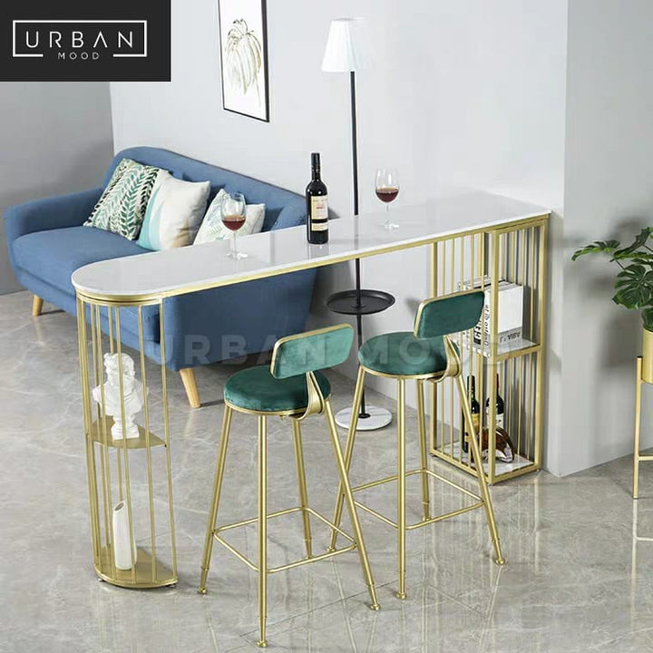 ELYSE Modern Marble Bar Table