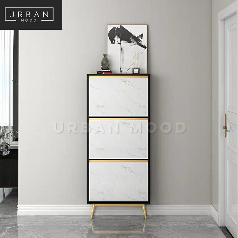 ELYSIA Modern Victorian Ultra Slim Shoe Cabinet