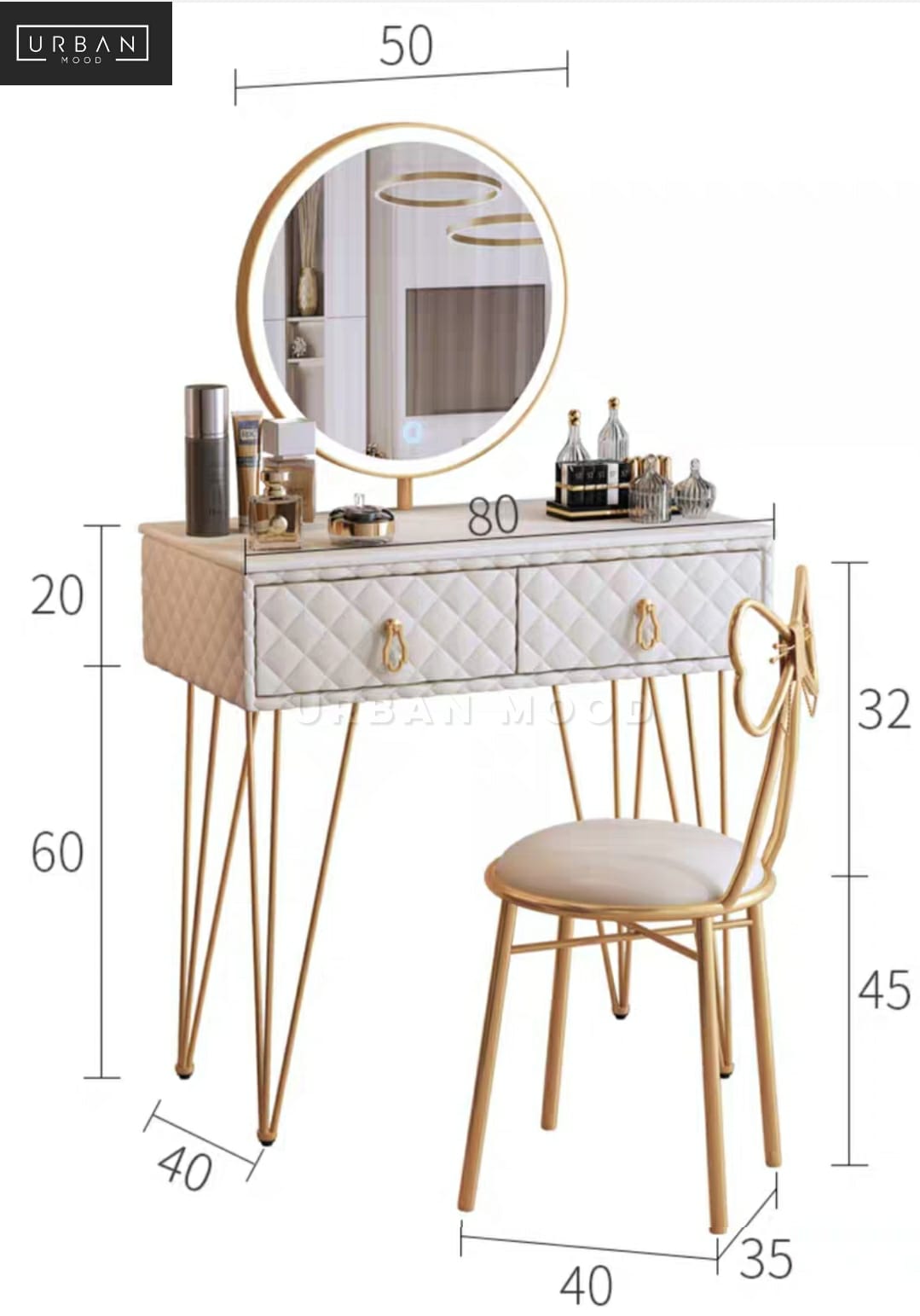 EVIE Modern Vanity Table Set