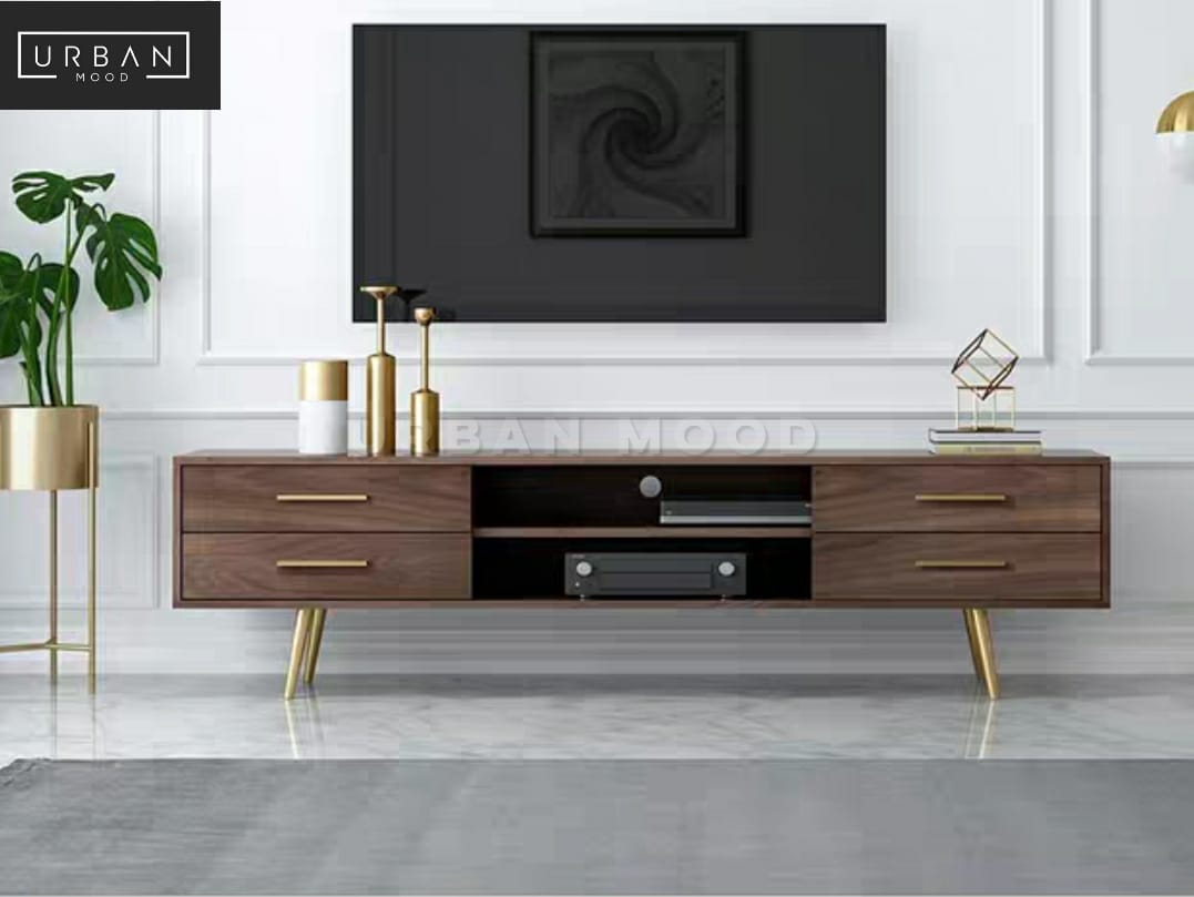 EVITE Modern Solid Wood TV Console