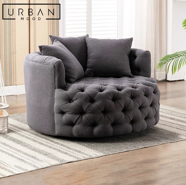 EZRA Victorian Swivel Velvet Armchair – Urban Mood