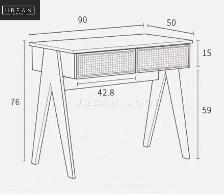 FENCE Rustic Solid Wood Work Table
