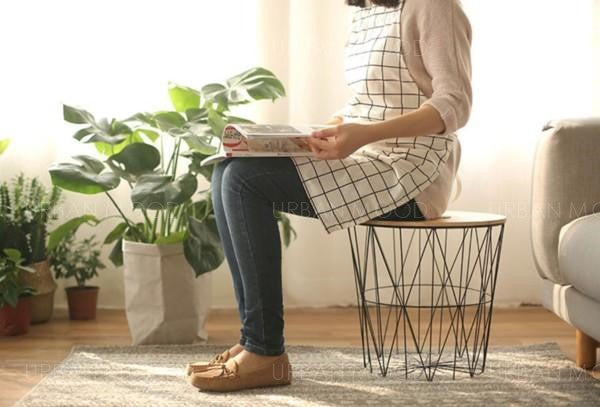 FLAVILLA Quirky Versatile Gold Metal Frame Side Table