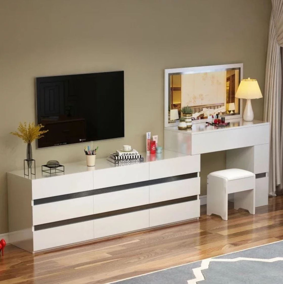 FELICITY Modern TV Console Vanity Cabinet