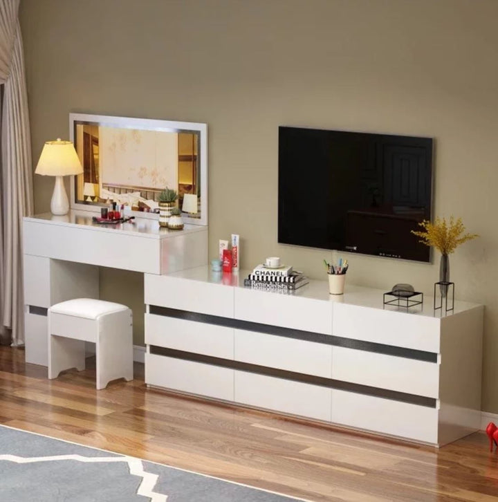 FELICITY Modern TV Console Vanity Cabinet