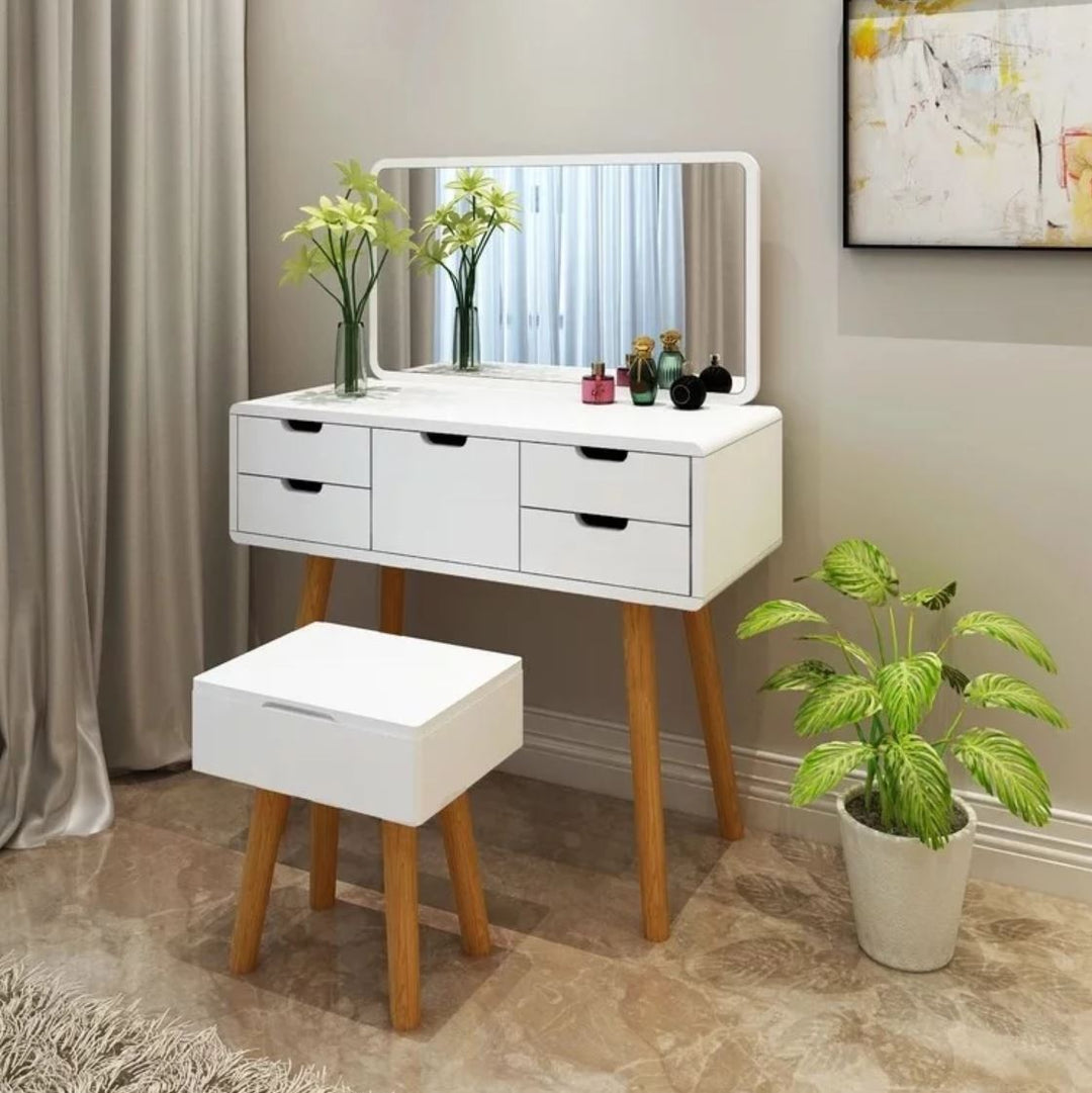 FYONNE Modern Vanity Storage Table Set